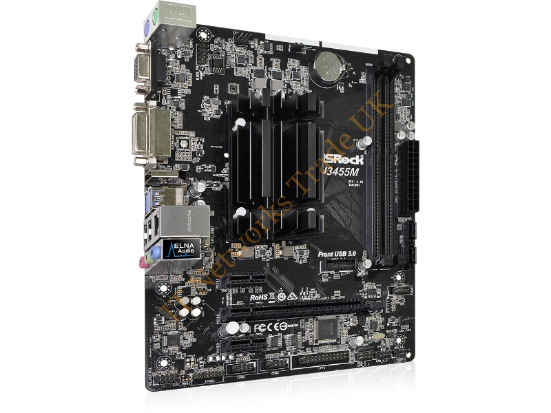 J3455M ASRock J3455M Intel J3455 2.3GHz/ DDR3&DDR3L/ SATA3 / USB3.0/ GbE/ MicroATX Motherboard & CPU Combo