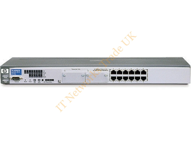 J4817-61101 HP Procurve Switch 2312 Unmanaged 12-Ports 10/100Base-Tx with 2GB Transceiver Slots Ethernet Network Switch