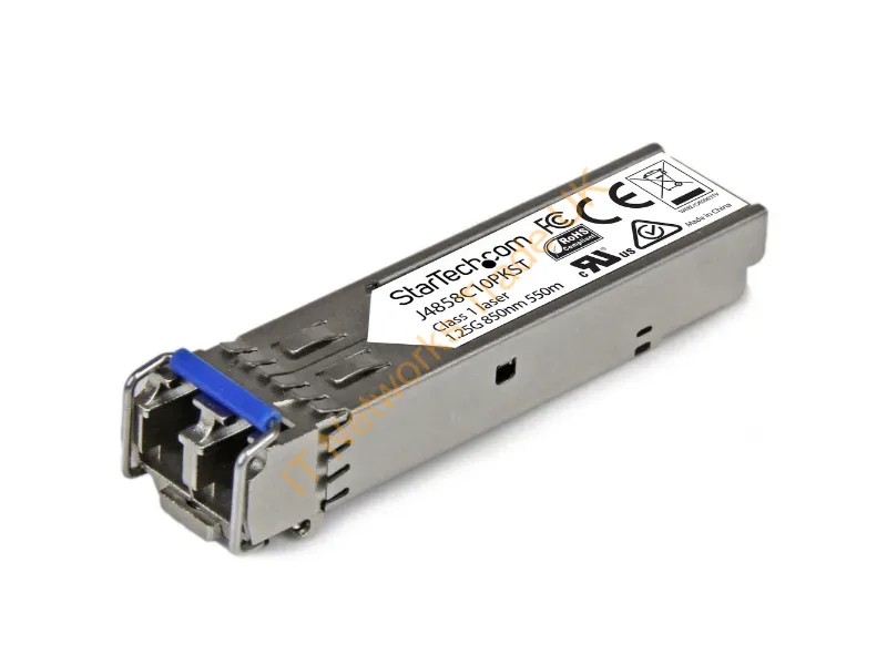 J4859C10PKST - StarTech.com Gigabit Fiber SFP transceiver module HP J4859C Compatible SM/MM LC with DDM 10km (6.2 mi.) / 550m (1804 ft.) 10 Pack