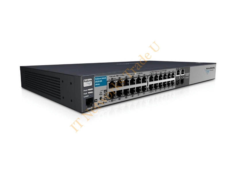 J9019-61101 HP ProCurve E2510-24 24-Ports Managed Stackable Layer-2 + 2x10/100/1000Base-T/SFP (mini-GBIC) 1U Rack-Mountable Fast Ethernet Network Switch