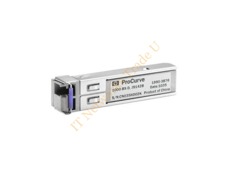 J9142B#ABA HP ProCurve X112 1Gbps 1000Base-BX-D Single-mode Fiber 20km 1490nmTx/1310nmRx LC Connector SFP Transceiver Module