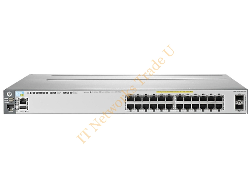 J9573A#ABB - Hewlett Packard Enterprise ProCurve 3800-24G-PoE+-2SFP+ Managed network switch L3 Gigabit Ethernet (10/100/1000) Power over Ethernet (PoE) 1U Grey