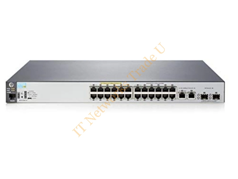 J9779A HP 2530-24-PoE+ 24-Ports 10/100 (PoE+) with 2 Gigabit SFP Ports & 2 Ethernet Ports Managed Fast Ethernet Rackmountable Network Switch