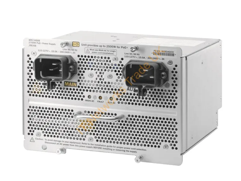 J9830B HP 2750-Watts Power Supply (Plug-in Module) for 5406R, 5406R zl2, 5412R, 5412R zl2 Switches