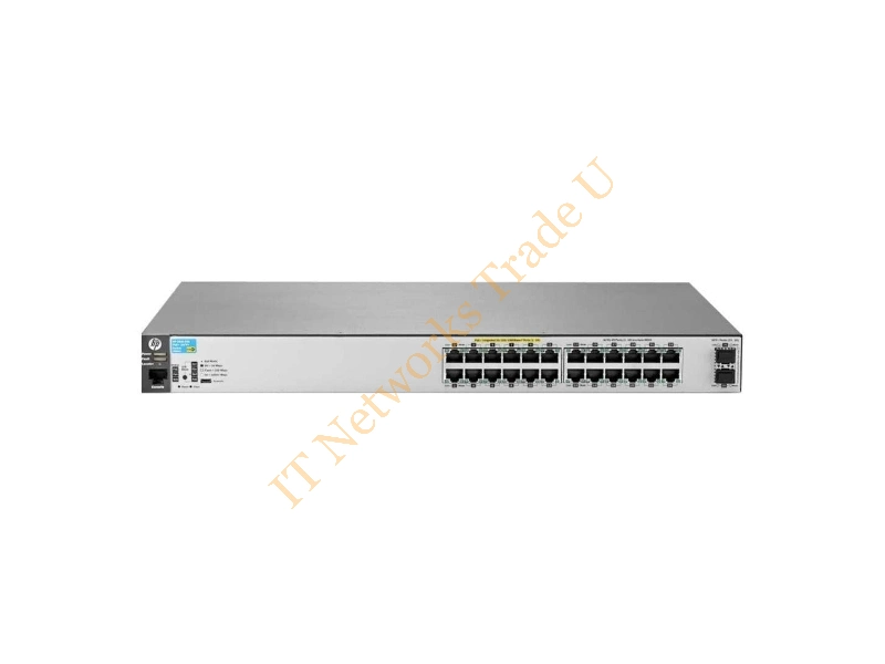 J9854A#ABA HP ProCurve 2530-24G-PoE+-2SFP+ 24-Port 24 x 10/100/1000 (PoE+) + 2 x SFP+ Gigabit Ethernet Managed Rack-Mountable Network Switch