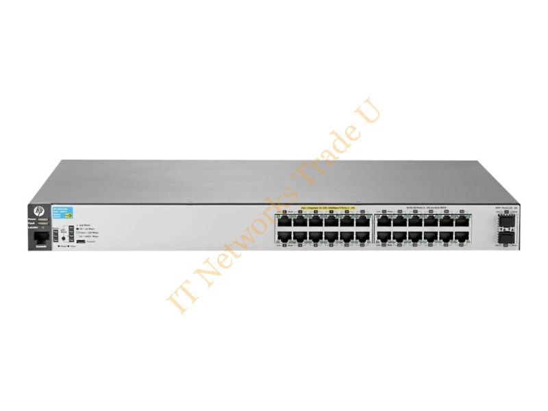 J9854A HP Aruba 2530-24G-PoE+-2SFP+ 24-Ports 10/100/1000 (PoE+) Managed Gigabit Ethernet Network Switch