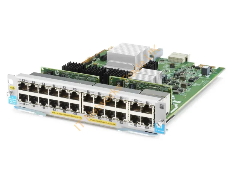 J9991A#0D1 - HPE Aruba 20-port 10/100/1000BASE-T PoE+ / 4-port 1/2.5/5/10GBASE-T PoE+ MACsec v3 zl2 network switch module