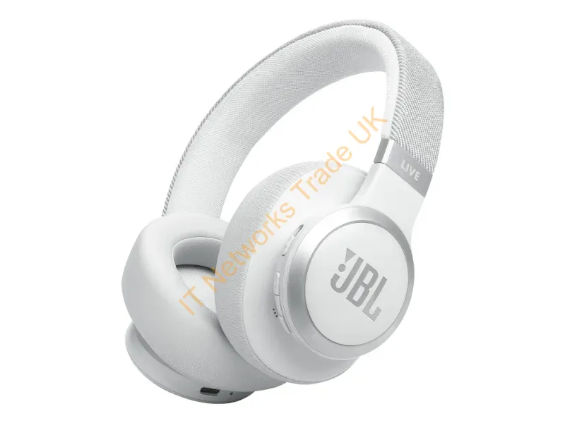 JBLLIVE770NCWHT - JBL Live 770NC Headset Wireless Head-band Calls/Music Bluetooth White
