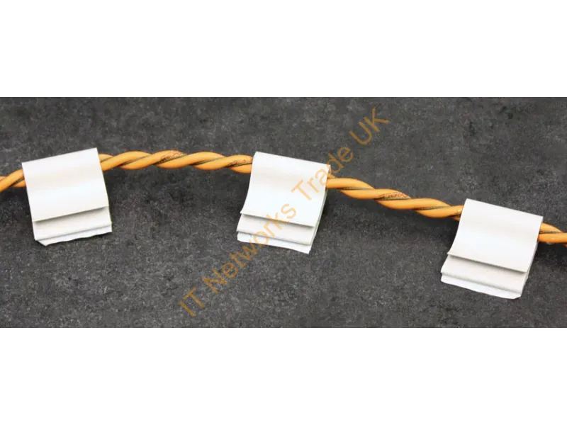 JC-200 - Rle Jc-200 Cable Organizer Floor Cable Clip White 200 Pc(S)