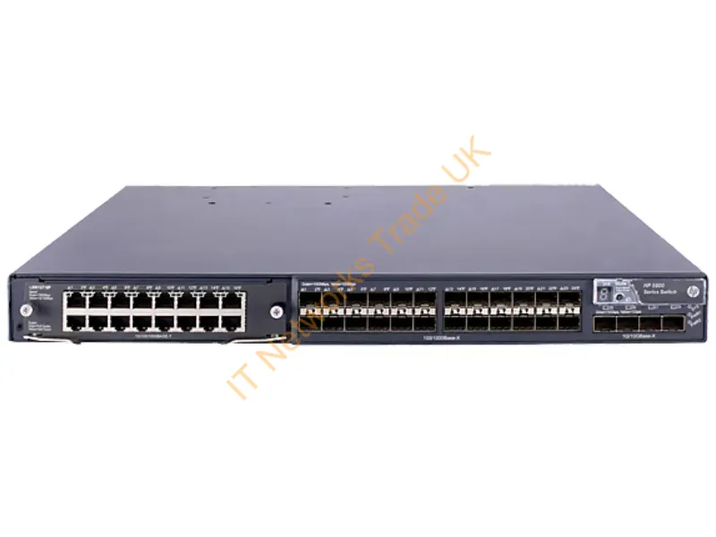 JC103B HP FlexFabric 5800-24G-SFP 24-Port 24 x 10/100/1000Base-T + 4 x SFP Managed Layer 3 Rack-Mountable Network Switch