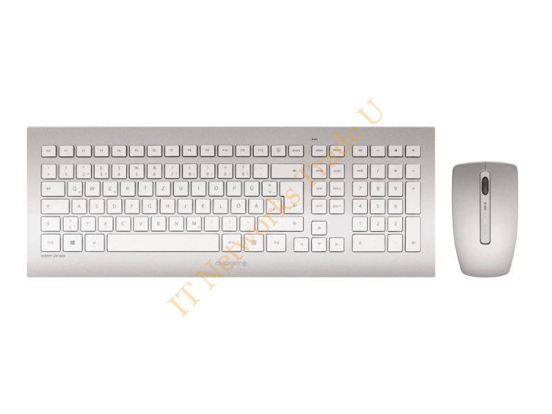JD-0300PN- - CHERRY DW 8000 RF Wireless QWERTY Pan Nordic Silver, White Keyboards