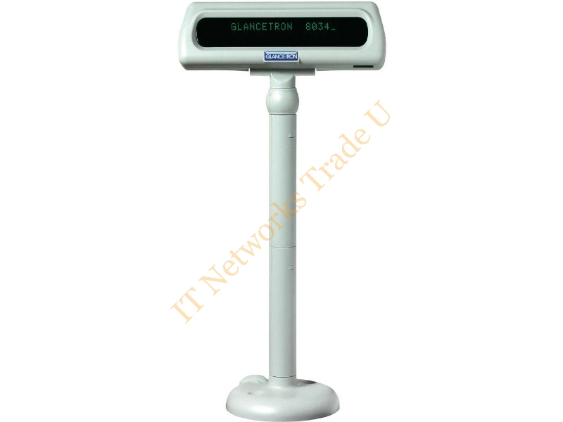 JD-8034002-0U - Glancetron DISP8034 20digits RS-232 White customer display Accessory