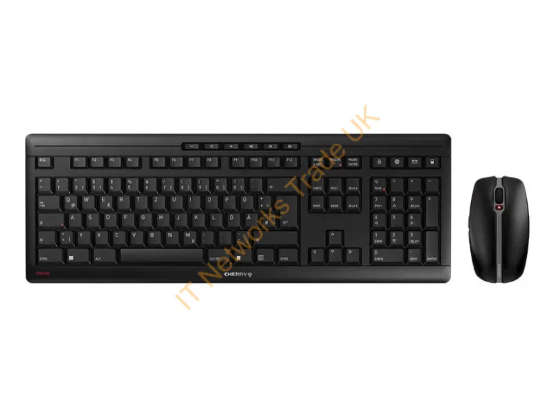 JD-8500DE-2 - Keyboard & Mouse Cherry Wireless Combo Stream DESKTOP Wireless black (DE) (JD-8500DE-2)