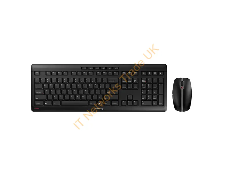 JD-8560US-2 - Cherry Stream Desktop Recharge Keyboard Mouse Included Universal Rf Wireless Qwerty English Black