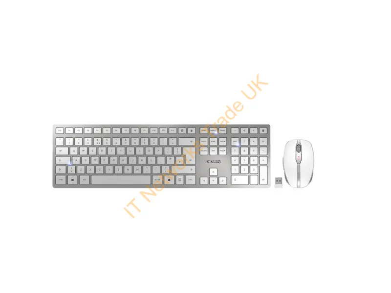 JD-9100GB-1 - CHERRY Desktop DW 9100 SLIM [UK] WL AES silver/white BT  Lit