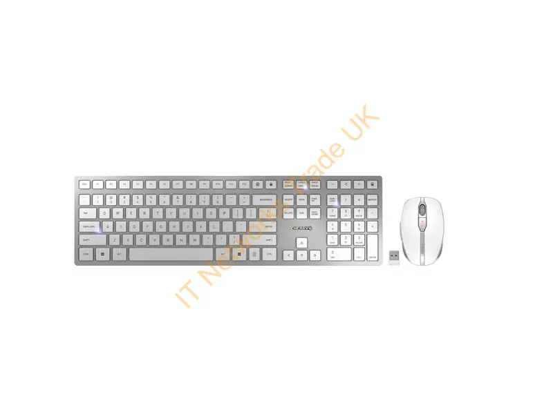 JD-9100US-1 - Cherry Dw 9100 Slim Keyboard Mouse Included Universal Rf Wireless + Bluetooth Qwerty English Silver
