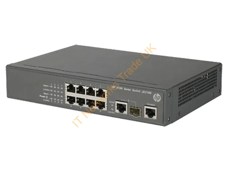 JD318B HP 3100 8-Ports 8 X 10/100 + 1 X Combo Gigabit SFP Managed Rackmountable V2 EI Network Switch