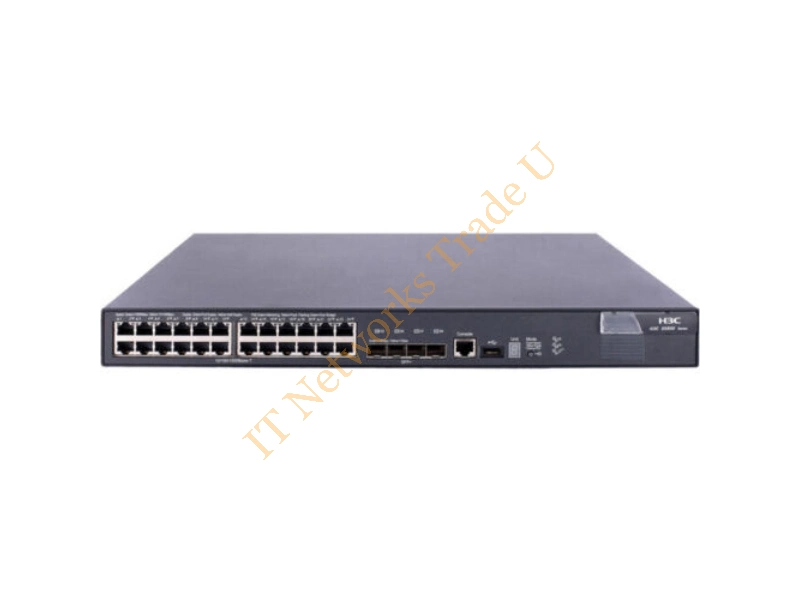 JG255-61001 HP 5800-24G 24-Ports 24 x 10/100/1000 + 4 x Gigabit SFP / 10 Gigabit SFP+ Ports Layer-3 Managed 1U Rack-Mountable Gigabit Ethernet Network Switch