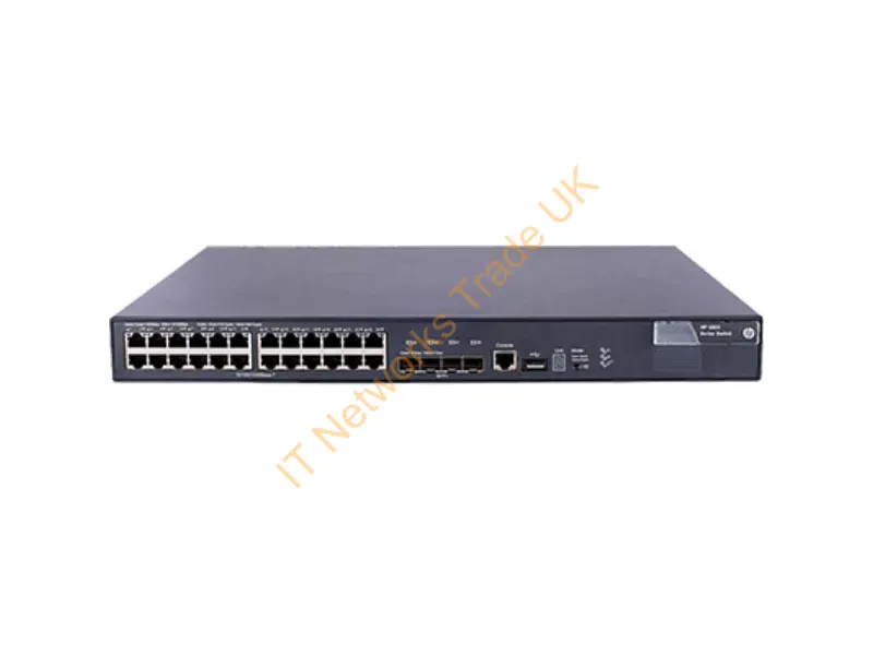 JG255B HP 5800-24G 24-Ports 24 x 10/100/1000 + 4 x Gigabit SFP / 10 Gigabit SFP+ Ports Layer-3 Managed 1U Rack-Mountable Gigabit Ethernet Network Switch