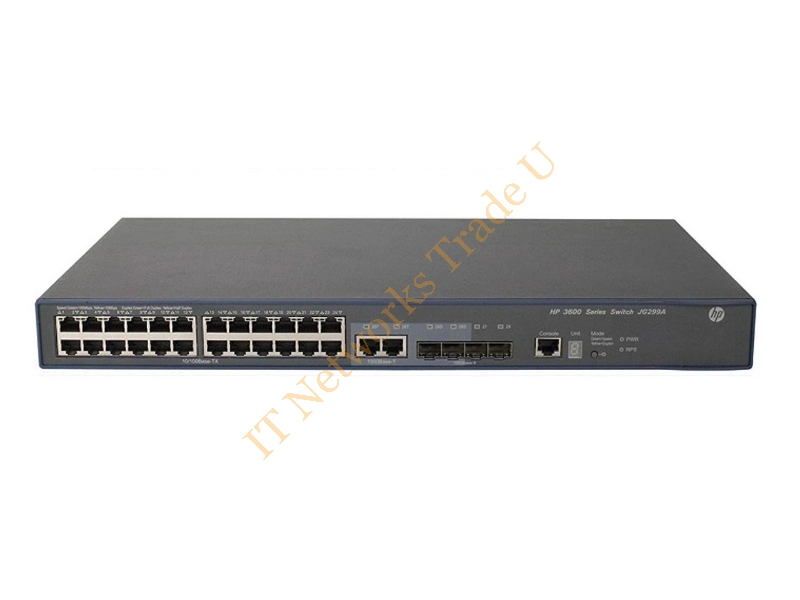 JG299A HP ProCurve 3600-24 24-Ports Managed Rackmountable V2 Ei Network Switch