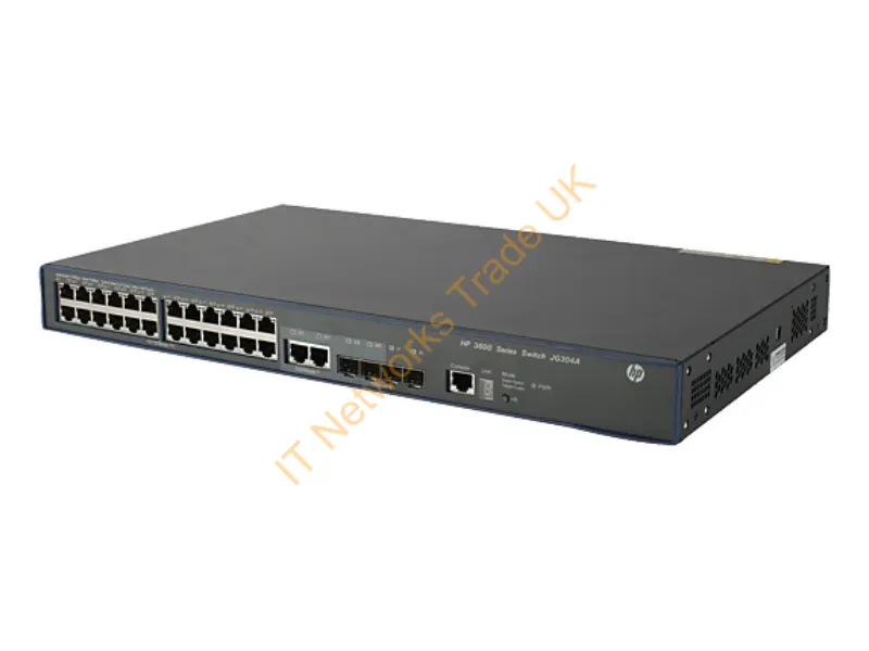 JG304B HP 3600 24 V2 24 X 10/100 + 4 X Gigabit SFP + 2 X Shared 10/100/1000 Rack Mountable SI L4 Managed Network Switch