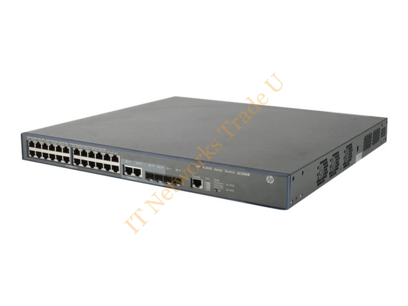 JG306B HP 3600-24-PoE+ 24-Ports 24 X 10/100 + 4 X Gigabit SFP + 2 X Shared 10/100/1000 Rack Mountable Layer 4 Managed Network Switch