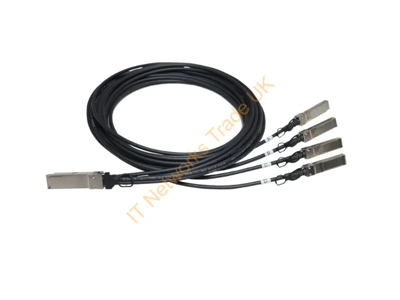 JG331A#B01 - HPE Networking Comware X240 40G QSFP+ to 4x10G SFP+ 5m Direct Attach Copper Splitter Cable