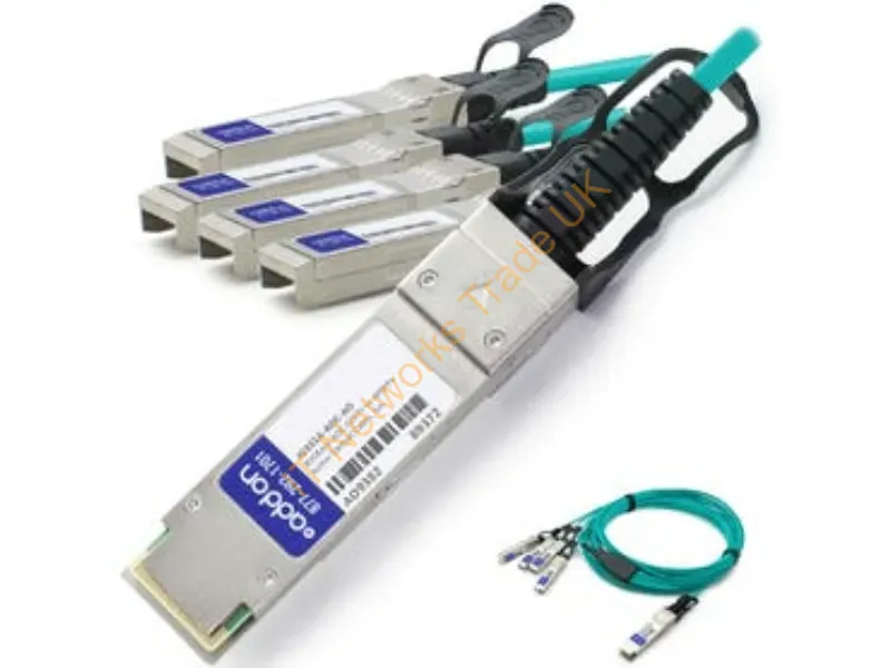 JG331A-AOC-AO - Addon Networks Jg331A-Aoc-Ao Infiniband/Fibre Optic Cable 196.9" (5 M) Qsfp+ 4Xsfp+ Green