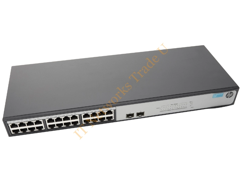 JH017A#ABA HP 1420-24G-2SFP 24-Ports 10/100/1000Base-T 2 x 1 Gigabit Ethernet Unmanaged Rack-Mountable Network Switch