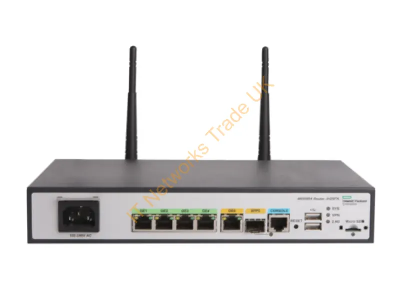 JH297A#ABA - Hpe Msr954-W 1Gbe Sfp (Ww) 2Gbe-Wan 4Gbe-Lan Wireless 802.11N Cwv7 Wireless Router Gigabit Ethernet Single-Band (2.4 Ghz) Gray