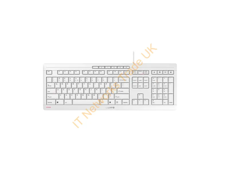 JK-8500EU-0 - Keyboard Cherry STREAM wei-grau US (JK-8500EU-0)