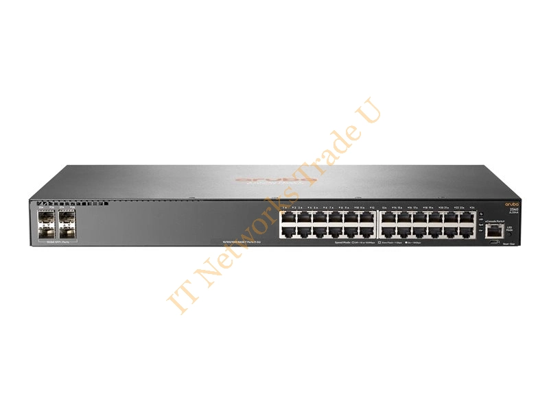 JL354-61001 HP Aruba 2540 24G 4SFP+ 24-Port 24 X 10/100/1000 + 4 x SFP+ Layer 2 1U Rack-Mountable Network Switch