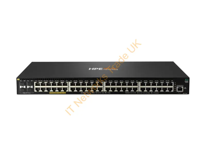 JL558A HP Aruba 2930F 48-Port 48 x 10/100/1000 (PoE+) + 4 x 1 Gigabit / 10 Gigabit SFP+ 1U Rack-Mountable Network Switch