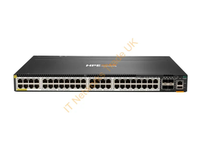 JL659A - Hpe Aruba Networking Cx 6300M 48-Port Smart Rate 1/2.5/5Gbe Class 6 Poe And 4-Port Sfp56 Switch