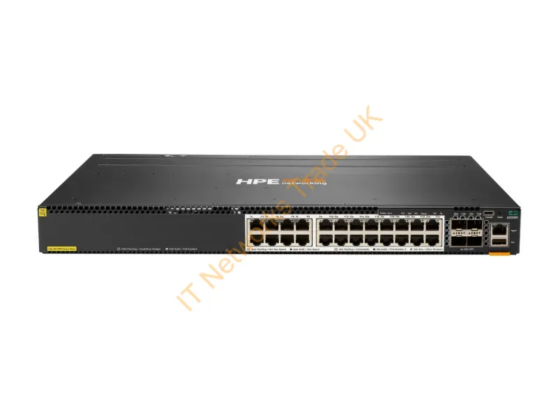 JL660A - Hpe Aruba Networking Cx 6300M 24-Port Smart Rate 1/2.5/5Gbe Class 6 Poe And 4-Port Sfp56 Switch
