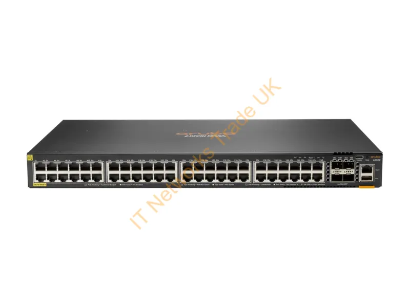 JL665A#ABB - Hpe Aruba Networking Aruba 6300F 48-Port 1Gbe Class 4 Poe & 4-Port Sfp56 Managed L3 Gigabit Ethernet (10/100/1000) Power Over Ethernet (Poe) 1U Gray