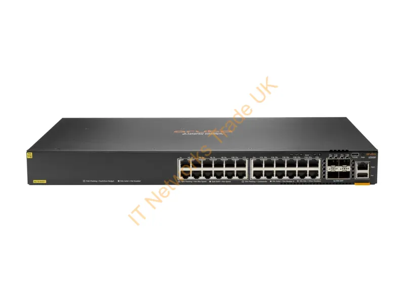 JL666A#ABB - Hpe Aruba Networking Aruba 6300F 24-Port 1Gbe Class 4 Poe & 4-Port Sfp56 Managed L3 Gigabit Ethernet (10/100/1000) Power Over Ethernet (Poe) 1U Gray