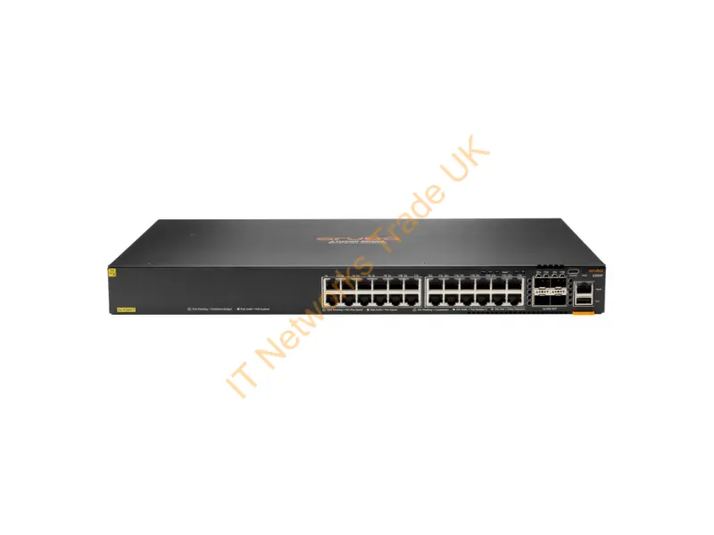 JL666A#ACD - Hpe Aruba Networking Aruba 6300F 24-Port 1Gbe Class 4 Poe & 4-Port Sfp56 Managed L3 Gigabit Ethernet (10/100/1000) Power Over Ethernet (Poe) 1U Gray