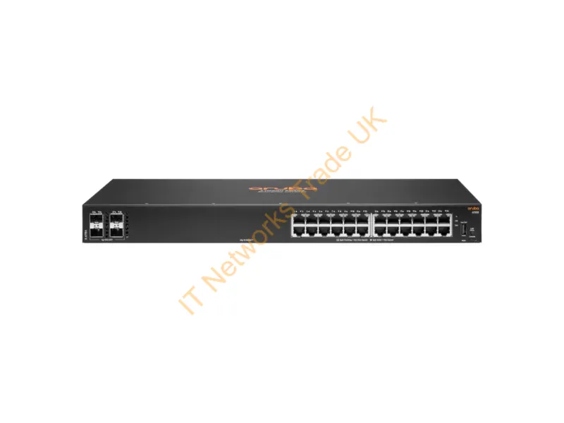 JL678A#AKJ - Hpe Aruba Networking Aruba 6100 24G 4Sfp+ Managed L3 Gigabit Ethernet (10/100/1000) 1U Black