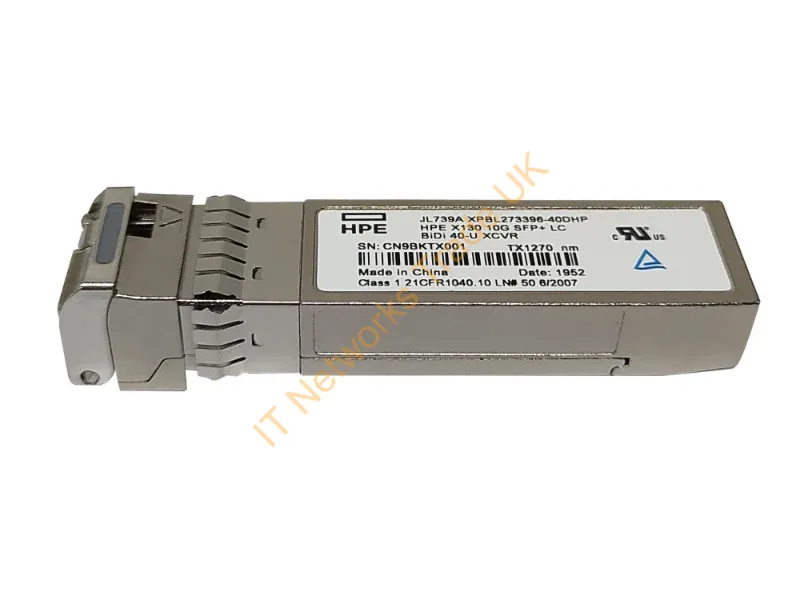 JL739A - Hpe Networking X130 10G Sfp+ Lc Bidi 40Km-Uplink Transceiver