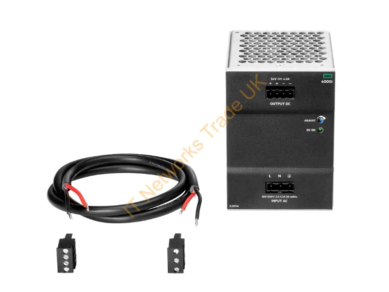 JL819A - Hpe Aruba Networking 4000I Poe 54Vdc 240W 100-240Vac Din Power Supply