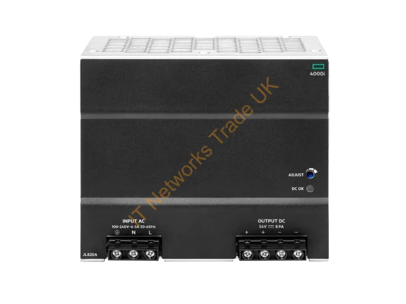 JL820A - Hpe Aruba Networking 4000I Poe 54Vdc 480W 100-240Vac Din Power Supply