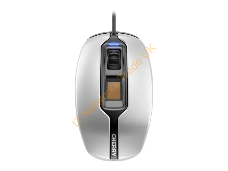 JM-A4900 - CHERRY MC 4900 FingerTIP ID USB Optical 1375DPI Ambidextrous Black, Silver mice