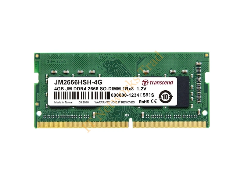 JM1066KSN-4G Transcend JetRam 4GB DDR3-1066MHz PC3-8500 non-ECC Unbuffered CL7 204-Pin SoDimm Dual Rank Memory Module Laptop Memory