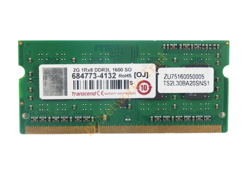 JM1333KSN-2G Transcend JetRam 2GB DDR3-1333MHz PC3-10600 non-ECC Unbuffered CL9 204-Pin SoDimm Single Rank Memory Module Laptop Memory