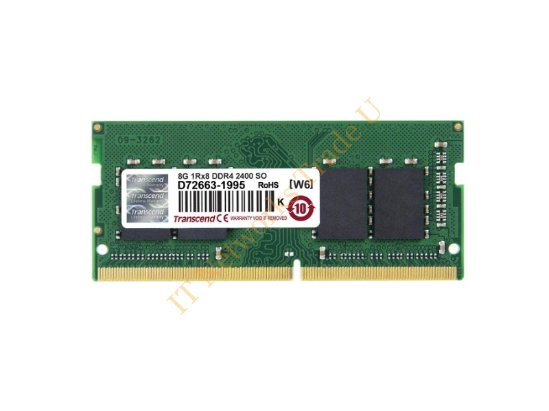 JM2400HSB-8G Transcend 8GB DDR4-2400MHz PC4-19200 ECC Unbuffered CL17 260-Pin SoDimm 1.2V Single Rank Memory Module Laptop Memory