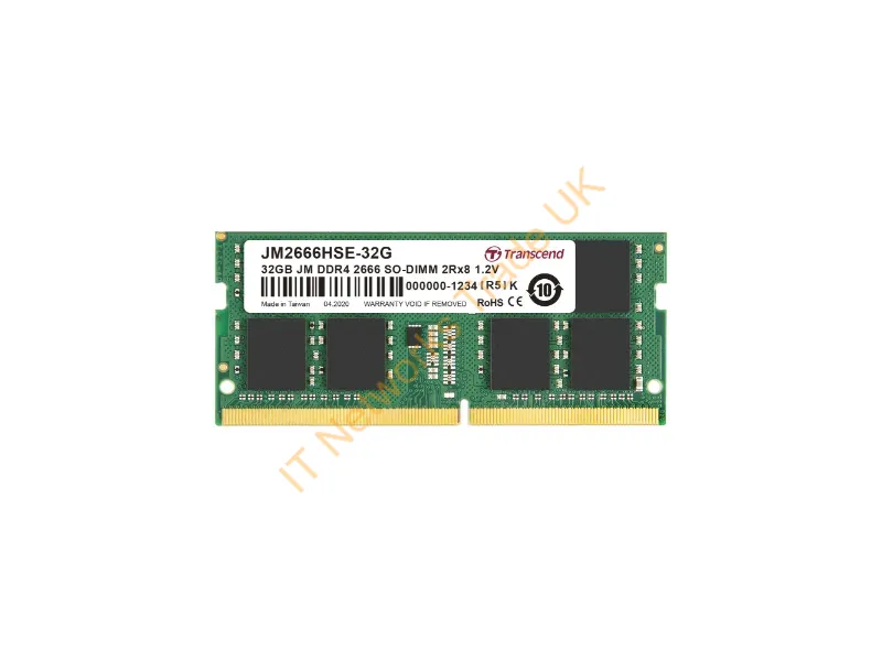 JM2666HSE-32G - Transcend Jetram Jm2666Hse-32G Memory Module 32 Gb 2 X 8 Gb Ddr4 2666 Mhz