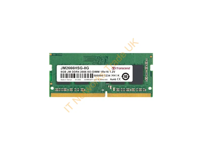 JM2666HSG-8G - Transcend Jetram Jm2666Hsg-8G Memory Module 8 Gb 1 X 16 Gb Ddr4 2666 Mhz