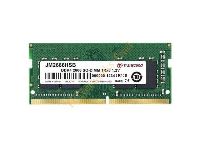 JM488Q643A6 Transcend 1GB DDR2-667MHz PC2-5300 non-ECC Unbuffered CL5 200-Pin SoDimm Single Rank Memory Module Laptop Memory