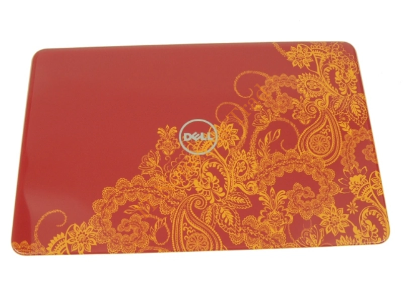 JND97 Dell Inspiron LED Red Paisley Back Cover Laptop Accessory